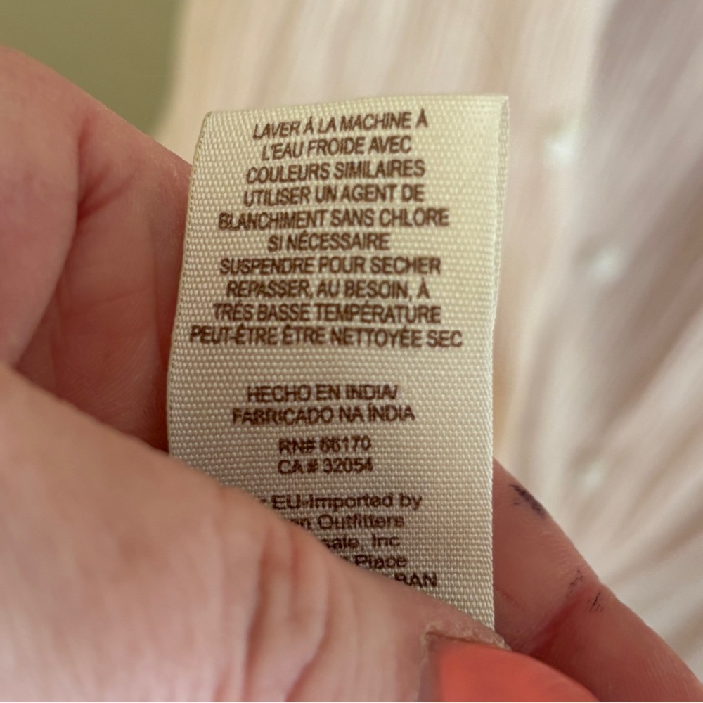 Free People Fable Long Dress with White Floral Embroidery Women’s Size Small - Picture 5 of 7